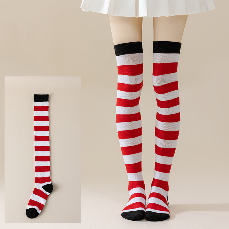 Striped JK Over-the-Knee Socks