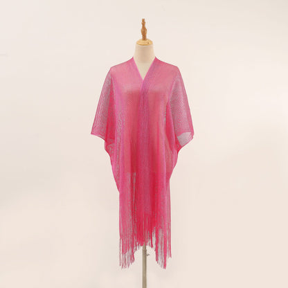 Shimmer Fringe Beach Cover-Up