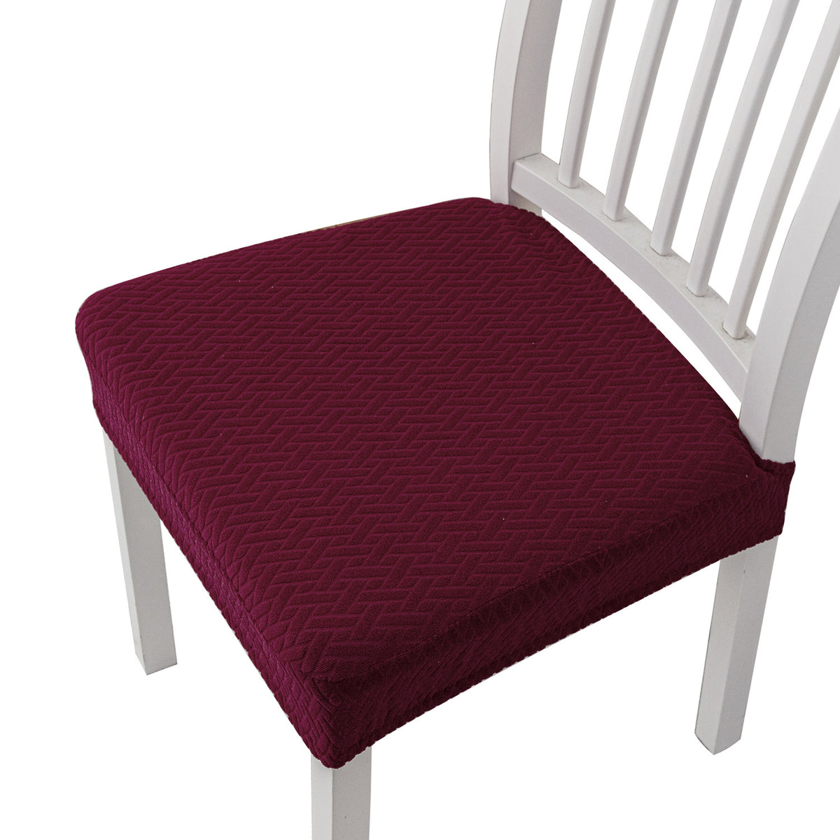 Jacquard Stretch Chair Seat Cover – Elastic Dining Chair Cushion Slipcover