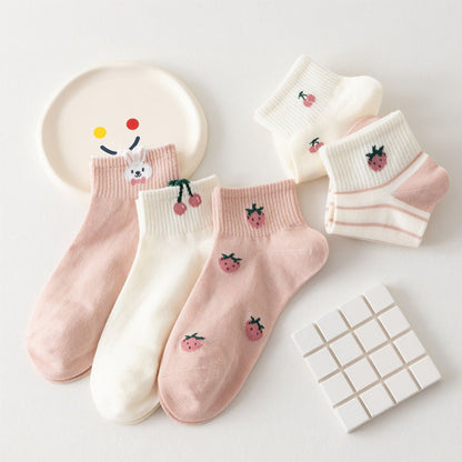 5-Pack – Women's Breathable Ankle Socks