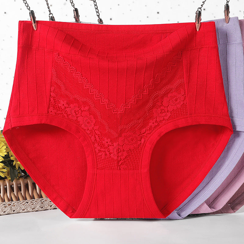 High-Waist Shaping Plus-Size Lace Panties