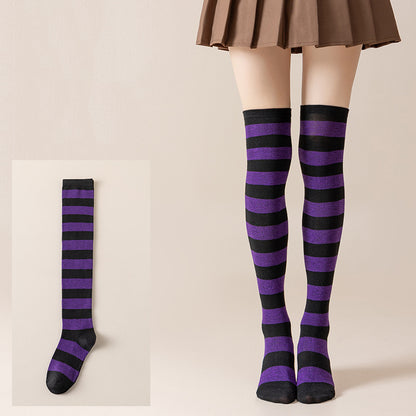 Striped JK Over-the-Knee Socks