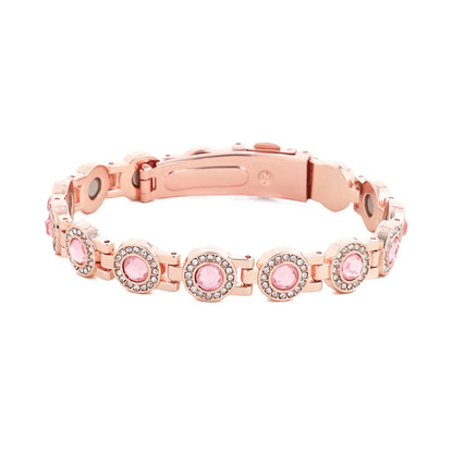 Zircon and Diamond Magnetic Bracelet - Luxurious and Elegant