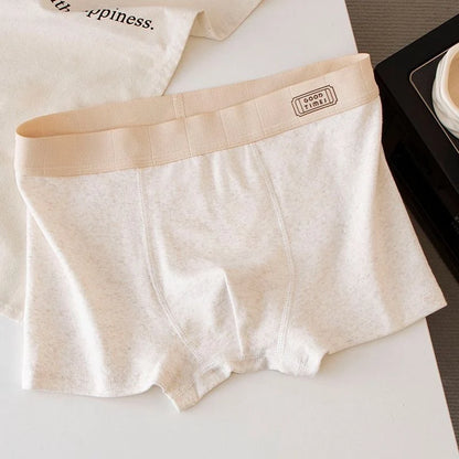 Men’s Light Color Pure Cotton Boxer Briefs – Soft & Breathable Underwear