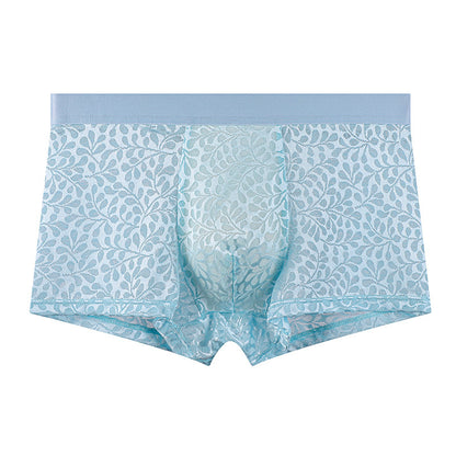 Men’s European-Style Luxury Ice Silk Boxer Briefs – Ultra-Thin, Breathable & Lightweight