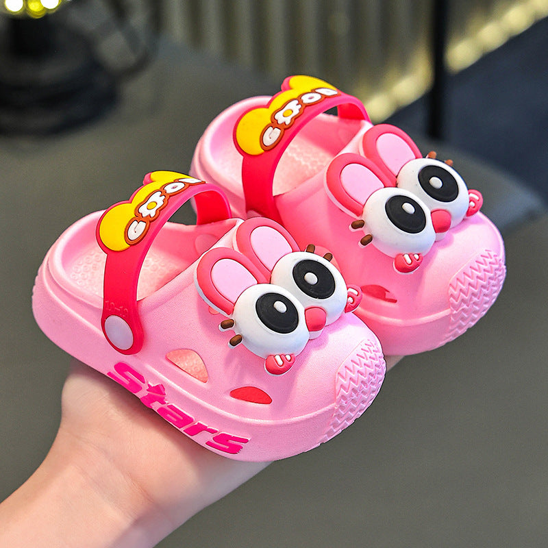 Kids’ Cute Cartoon Deer Clogs – 2-in-1 Slippers & Sandals