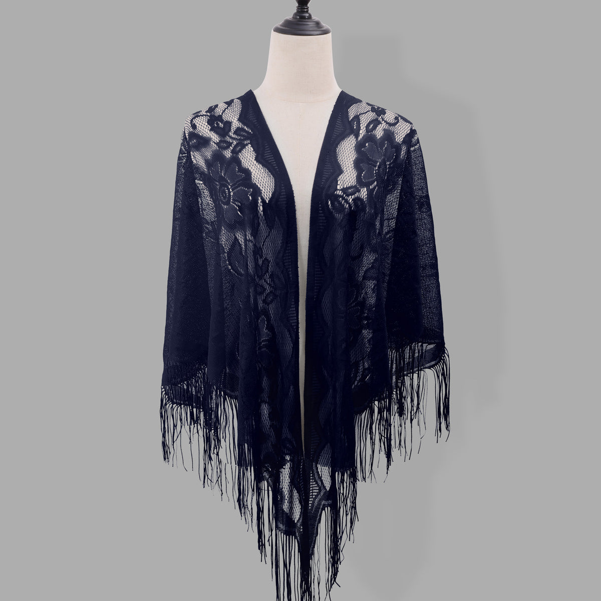 legant Lace Triangle Scarf & Floral Floral Shawl