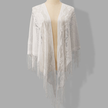 legant Lace Triangle Scarf & Floral Floral Shawl