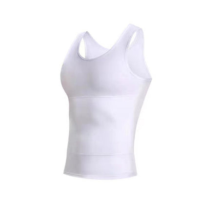 3rd Generation Men's Tummy Control Shapewear Tank Top – Chest Compression, Slimming & Breathable Invisible Vest