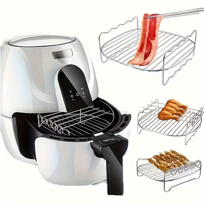 Stainless Steel Double-Layer Air Fryer Rack for Baking & Roasting