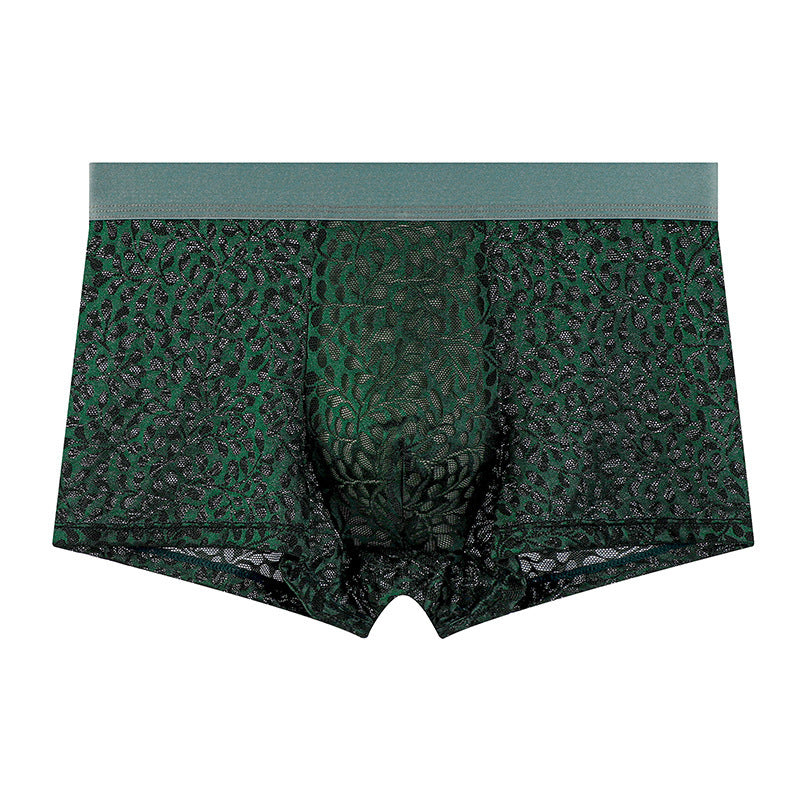 Men’s European-Style Luxury Ice Silk Boxer Briefs – Ultra-Thin, Breathable & Lightweight