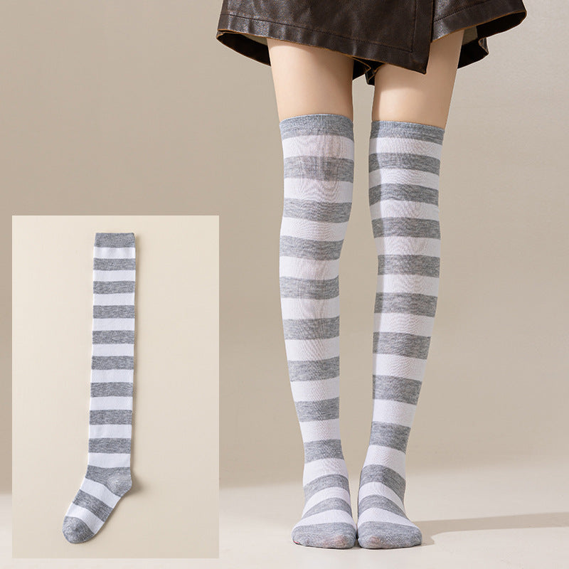 Striped JK Over-the-Knee Socks