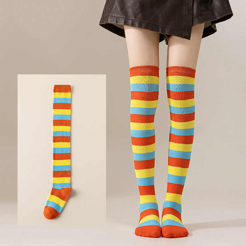 Striped JK Over-the-Knee Socks