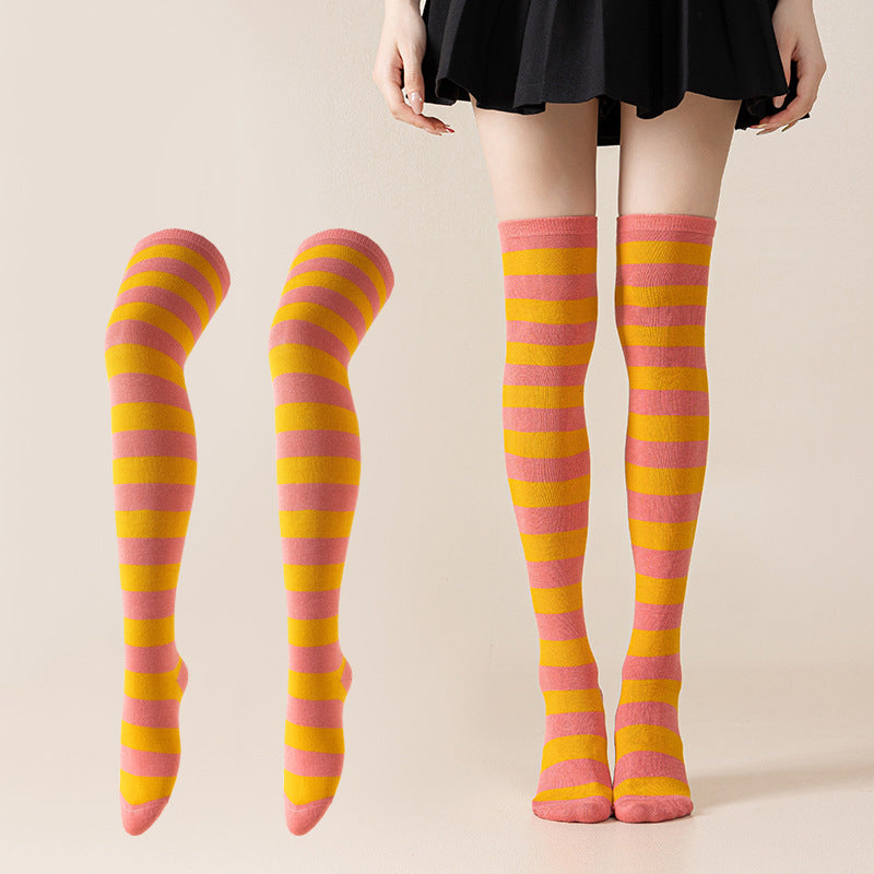 Striped JK Over-the-Knee Socks