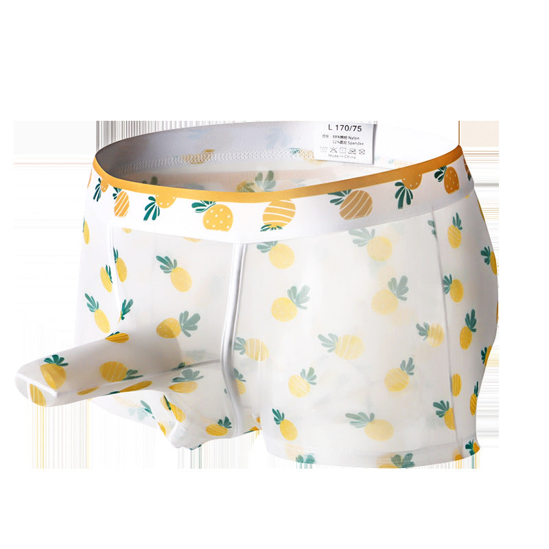 Men's Ice Silk 3D Pouch Shorts – Lightweight, Breathable & Stretchy