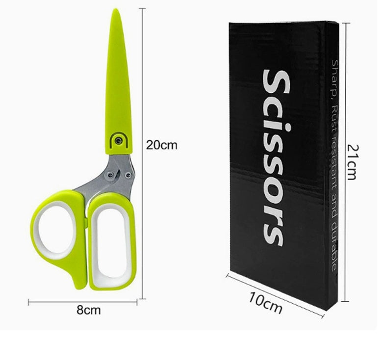 Multi-functional stainless steel kitchen scissors
