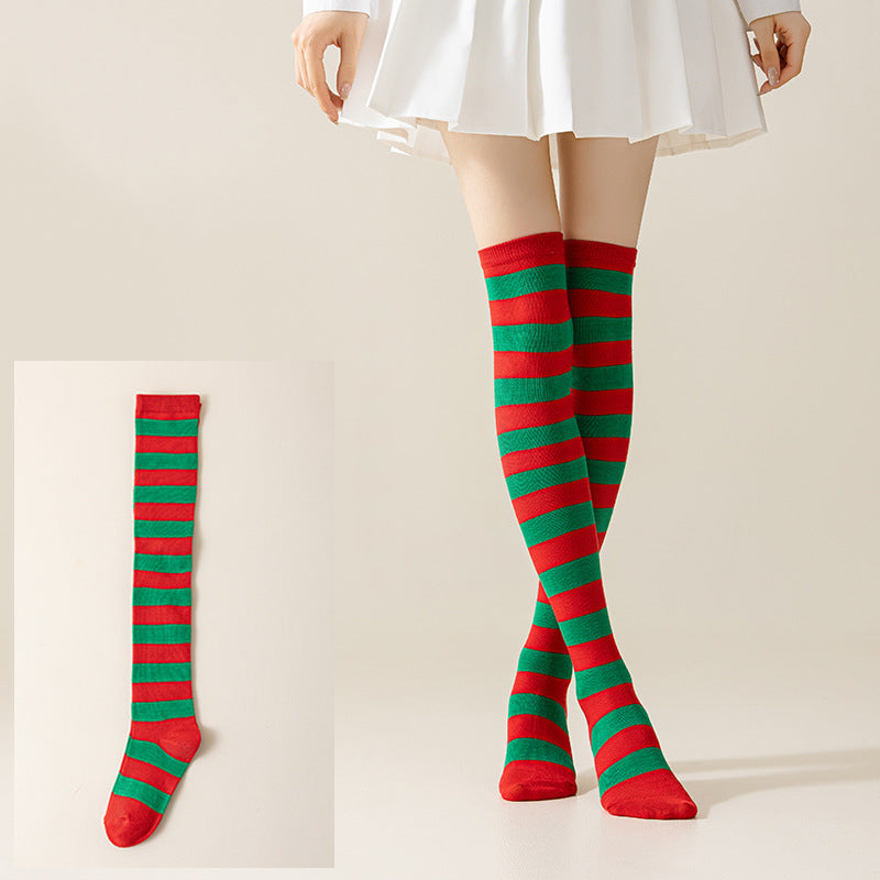 Striped JK Over-the-Knee Socks
