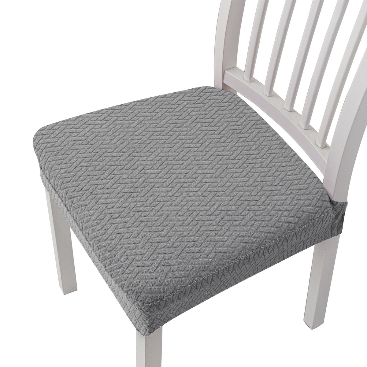 Jacquard Stretch Chair Seat Cover – Elastic Dining Chair Cushion Slipcover