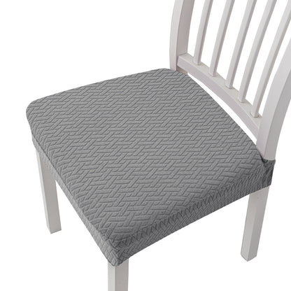 Jacquard Stretch Chair Seat Cover – Elastic Dining Chair Cushion Slipcover