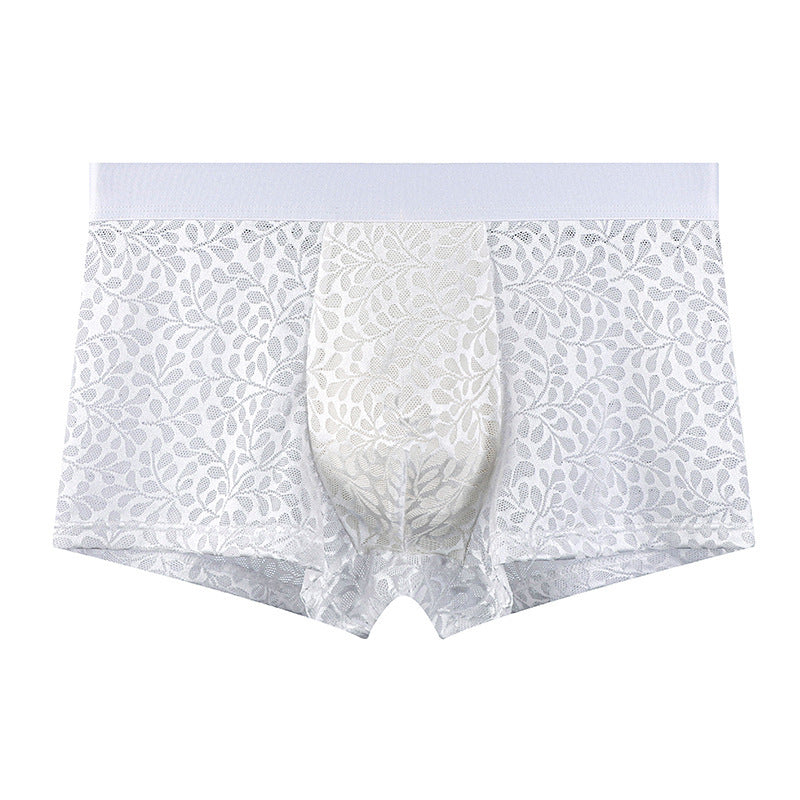 Men’s European-Style Luxury Ice Silk Boxer Briefs – Ultra-Thin, Breathable & Lightweight