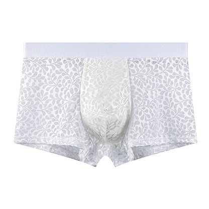 Men’s European-Style Luxury Ice Silk Boxer Briefs – Ultra-Thin, Breathable & Lightweight