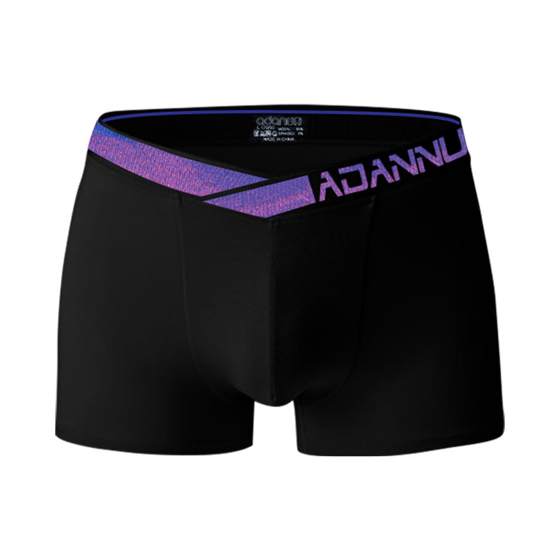 Premium Men's Modal Athletic Boxer Briefs with Asymmetrical Waistband