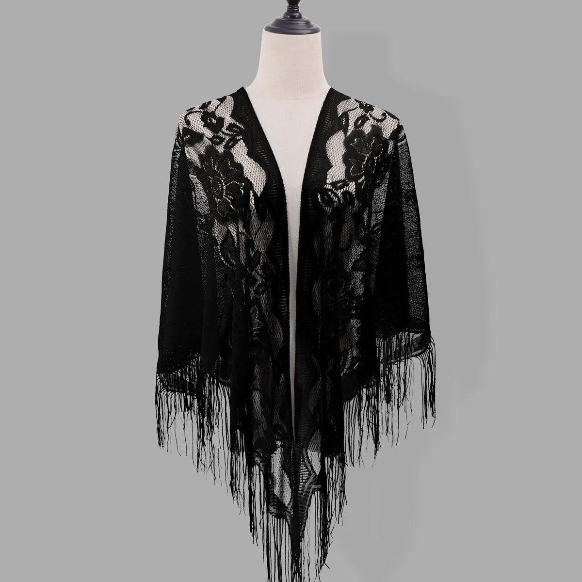 legant Lace Triangle Scarf & Floral Floral Shawl