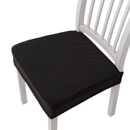 Jacquard Stretch Chair Seat Cover – Elastic Dining Chair Cushion Slipcover