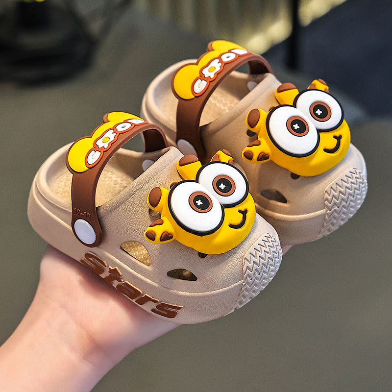 Kids’ Cute Cartoon Deer Clogs – 2-in-1 Slippers & Sandals