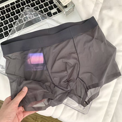 Men’s Ice Silk Boxer Briefs – Ultra-Soft Second-Skin Feel Underwear