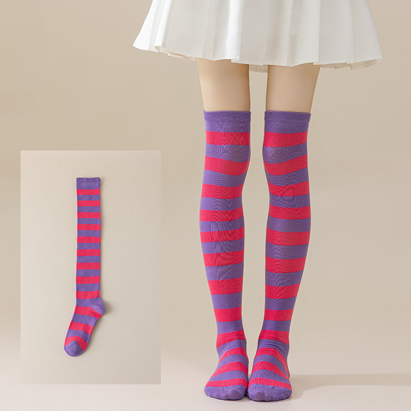 Striped JK Over-the-Knee Socks