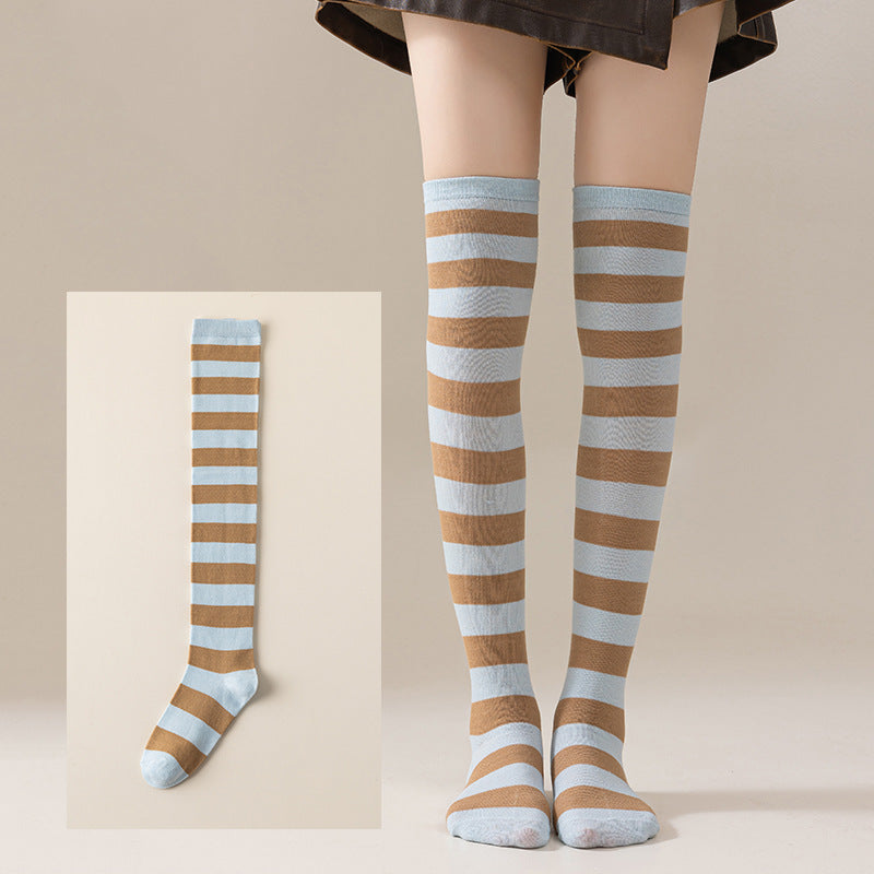 Striped JK Over-the-Knee Socks
