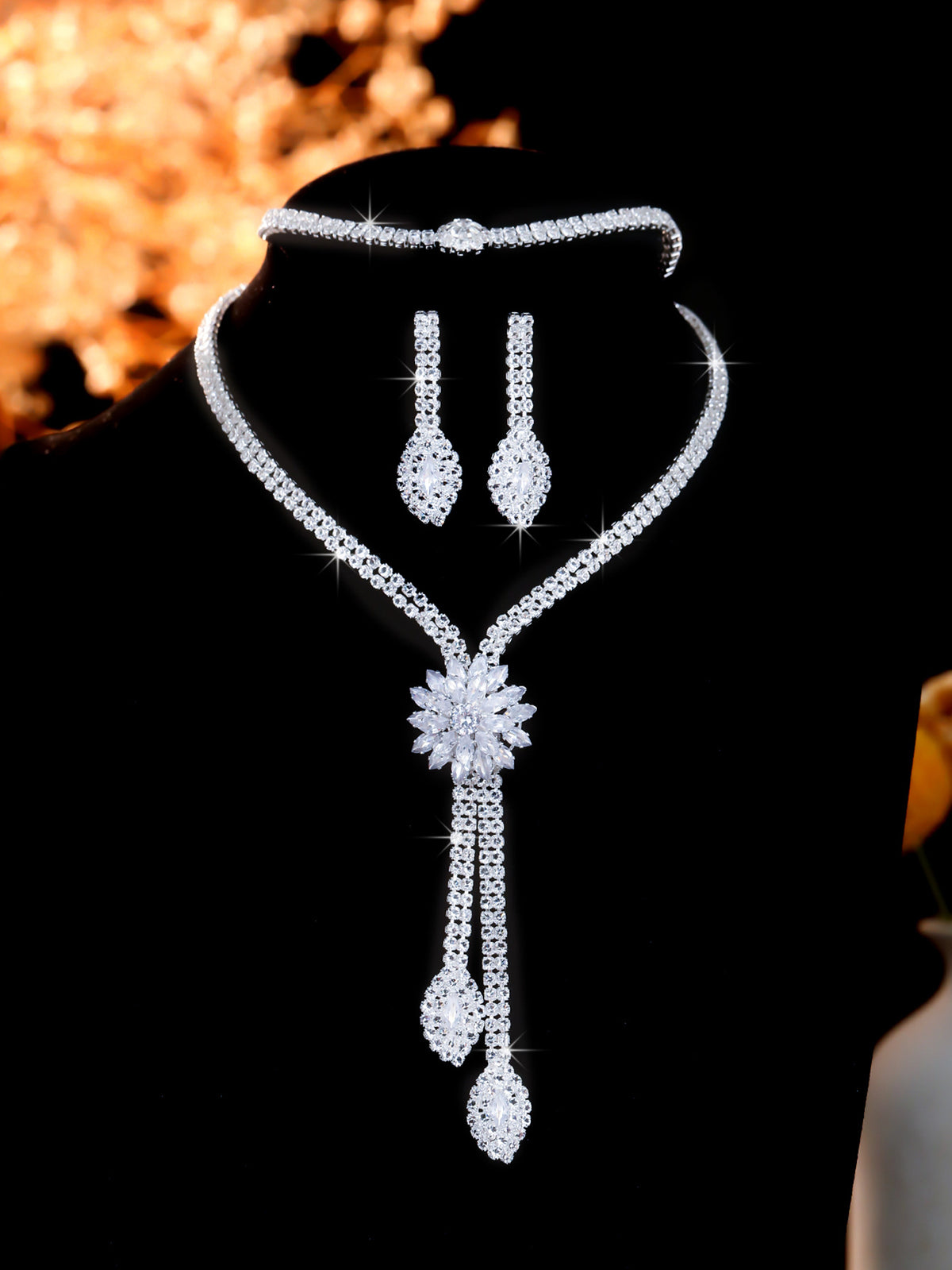 Women's floral jewelry set