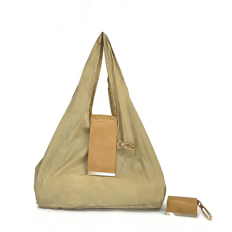 INS Style Keychain & Mini Foldable Storage Bag – 2-in-1 Portable Pouch