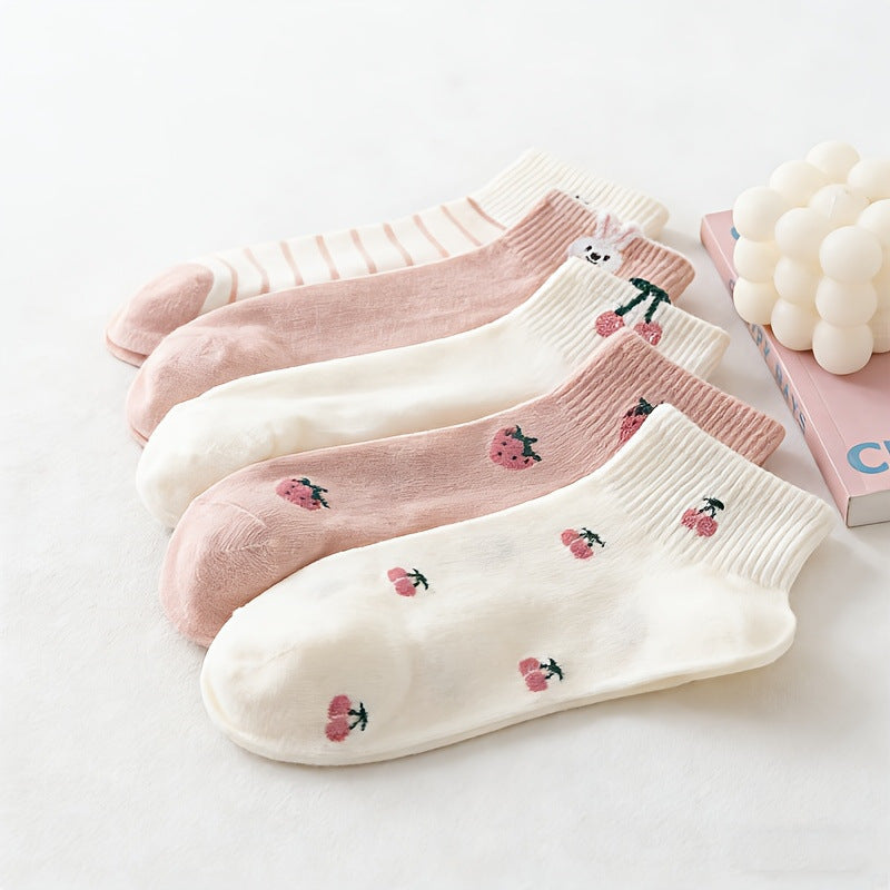 5-Pack – Women's Breathable Ankle Socks