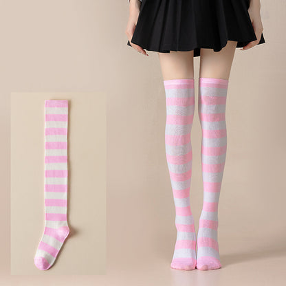 Striped JK Over-the-Knee Socks