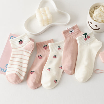 5-Pack – Women's Breathable Ankle Socks