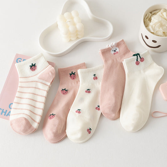 5-Pack – Women's Breathable Ankle Socks