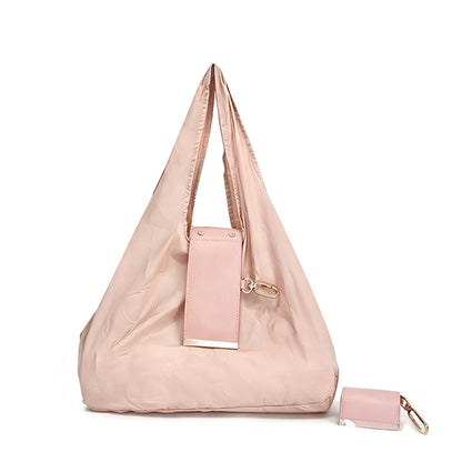 INS Style Keychain & Mini Foldable Storage Bag – 2-in-1 Portable Pouch