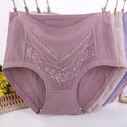 High-Waist Shaping Plus-Size Lace Panties