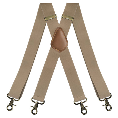 High Quality——Men's X-Back Suspenders with Hook Clips