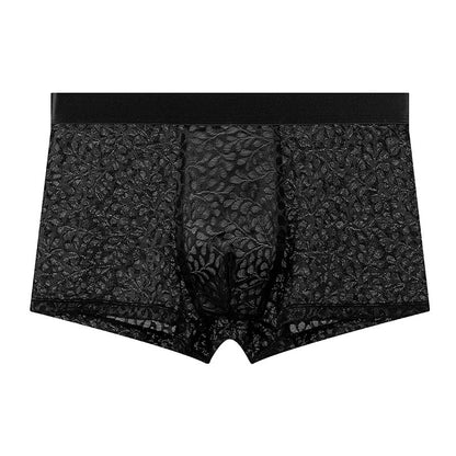 Men’s European-Style Luxury Ice Silk Boxer Briefs – Ultra-Thin, Breathable & Lightweight