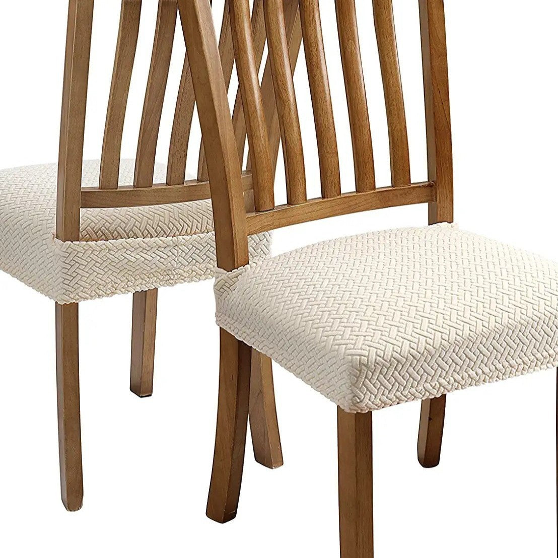 Jacquard Stretch Chair Seat Cover – Elastic Dining Chair Cushion Slipcover
