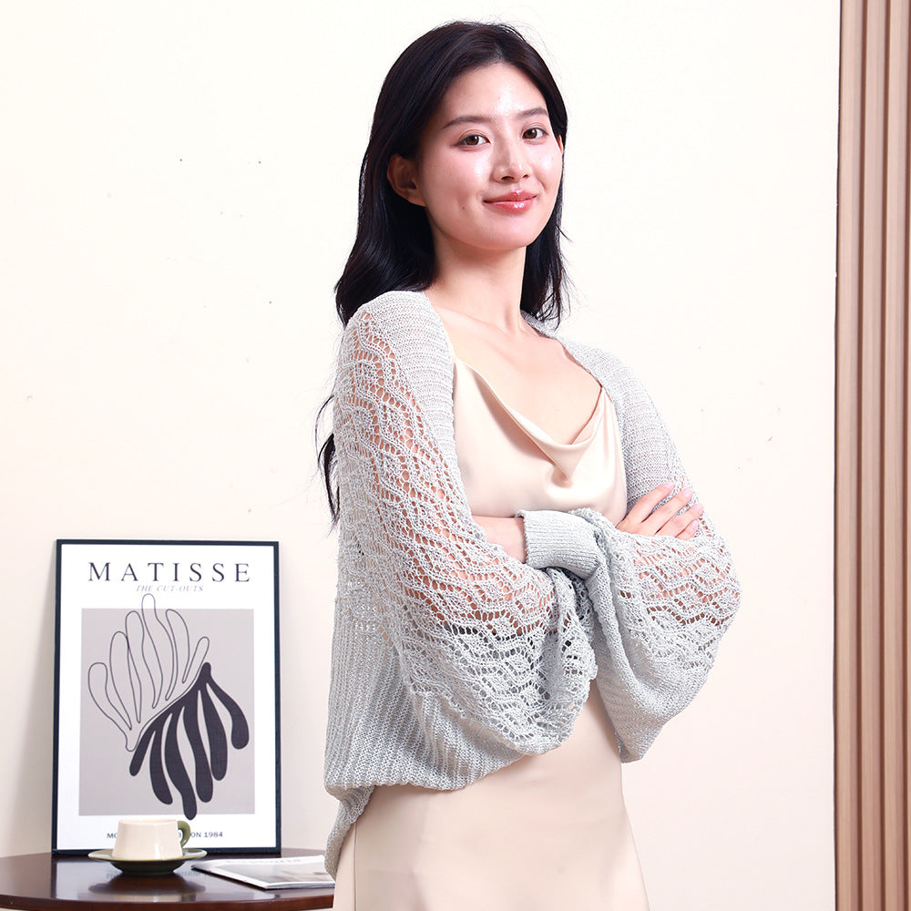 Women’s Summer Lightweight Breathable Sun Protection Shawl – Loose Fit Cover-Up
