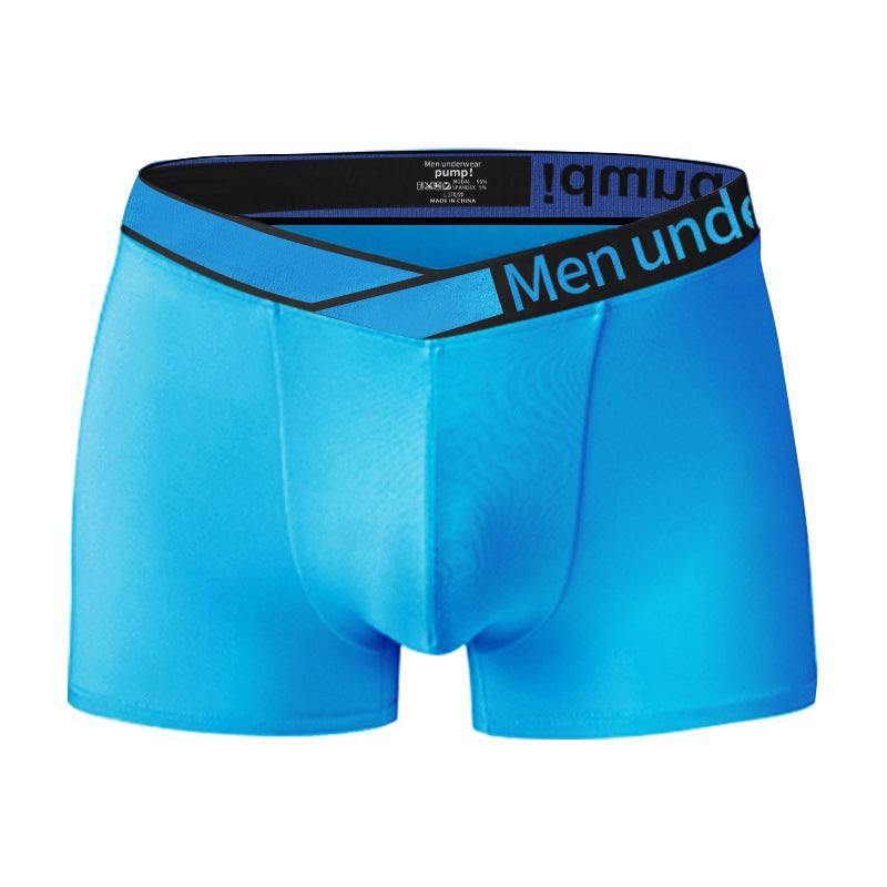 Premium Men's Modal Athletic Boxer Briefs with Asymmetrical Waistband