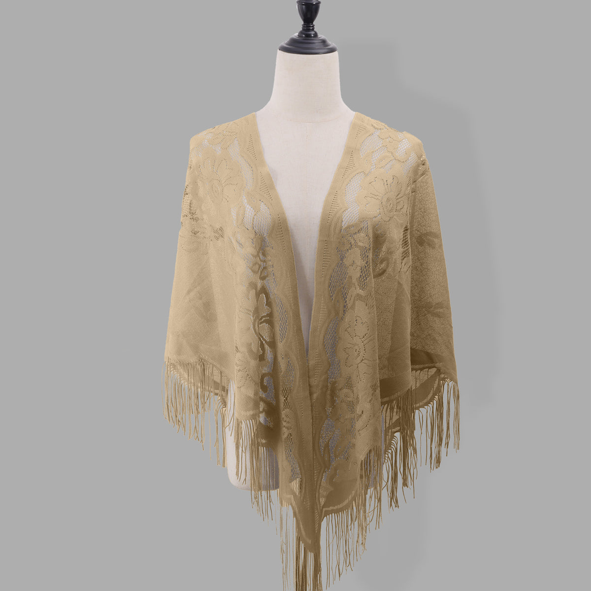 legant Lace Triangle Scarf & Floral Floral Shawl