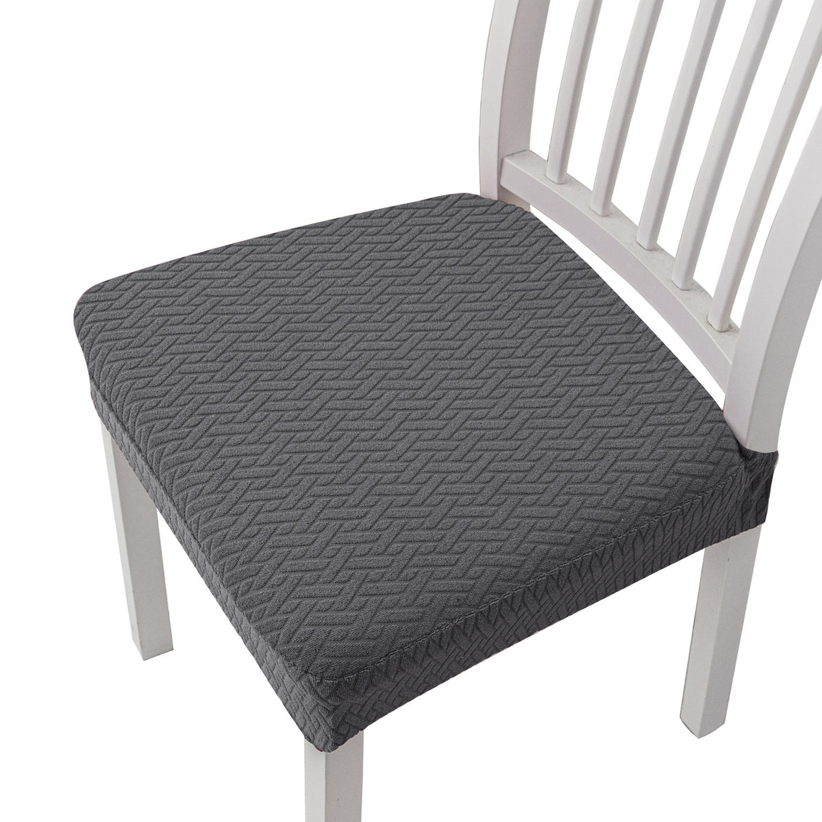 Jacquard Stretch Chair Seat Cover – Elastic Dining Chair Cushion Slipcover