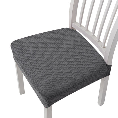 Jacquard Stretch Chair Seat Cover – Elastic Dining Chair Cushion Slipcover