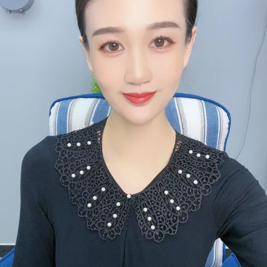 3 Packs——Korean-Style Faux Pearl Lace Collar – Decorative Detachable Collar