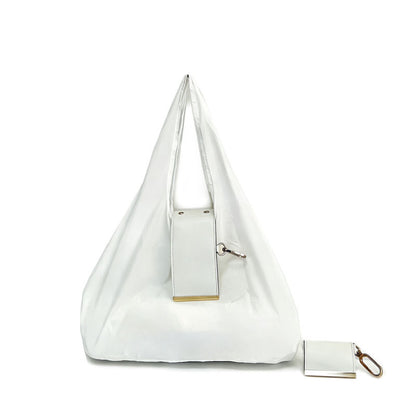 INS Style Keychain & Mini Foldable Storage Bag – 2-in-1 Portable Pouch